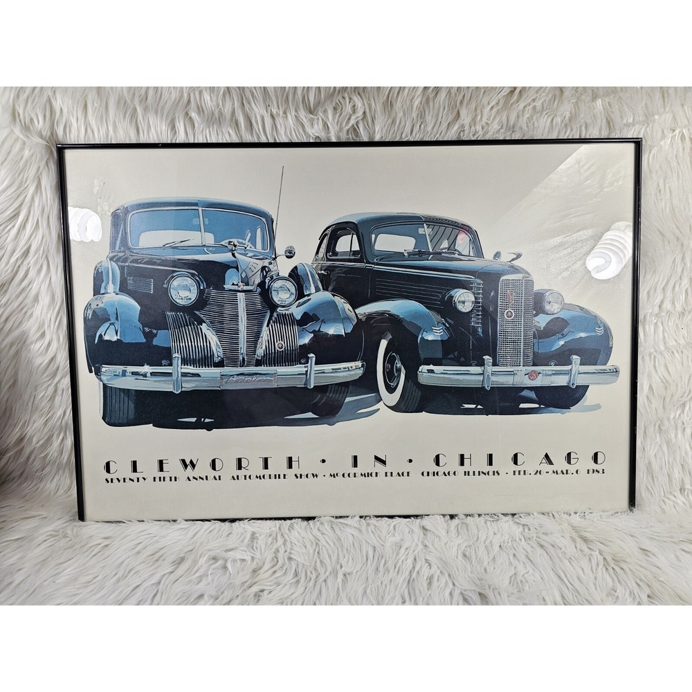 Harold James Cleworth In Chicago Vintage Original 1983 Automobile Show Poster